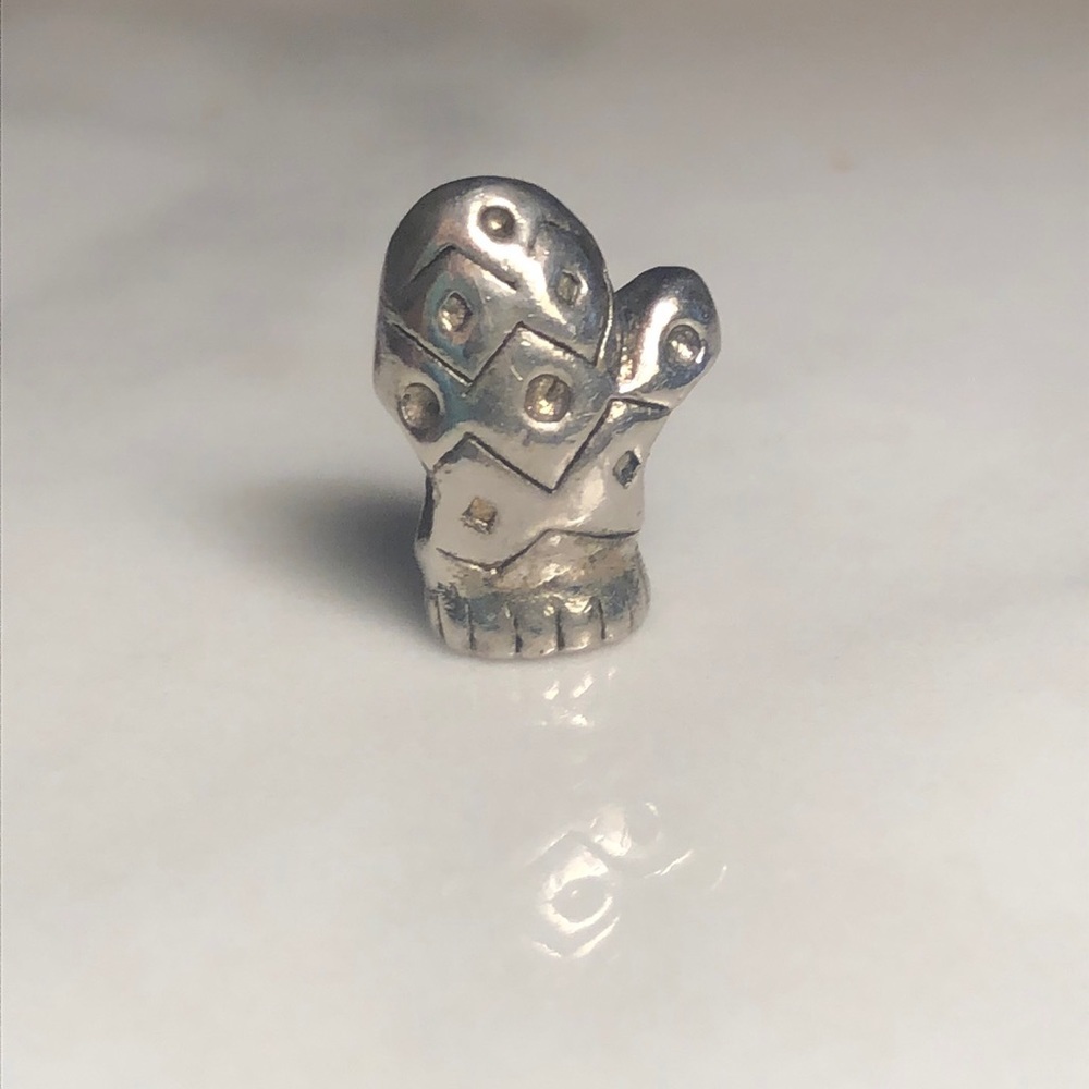 Mitten sterling silver pandora-style bracelet necklace‎ charm